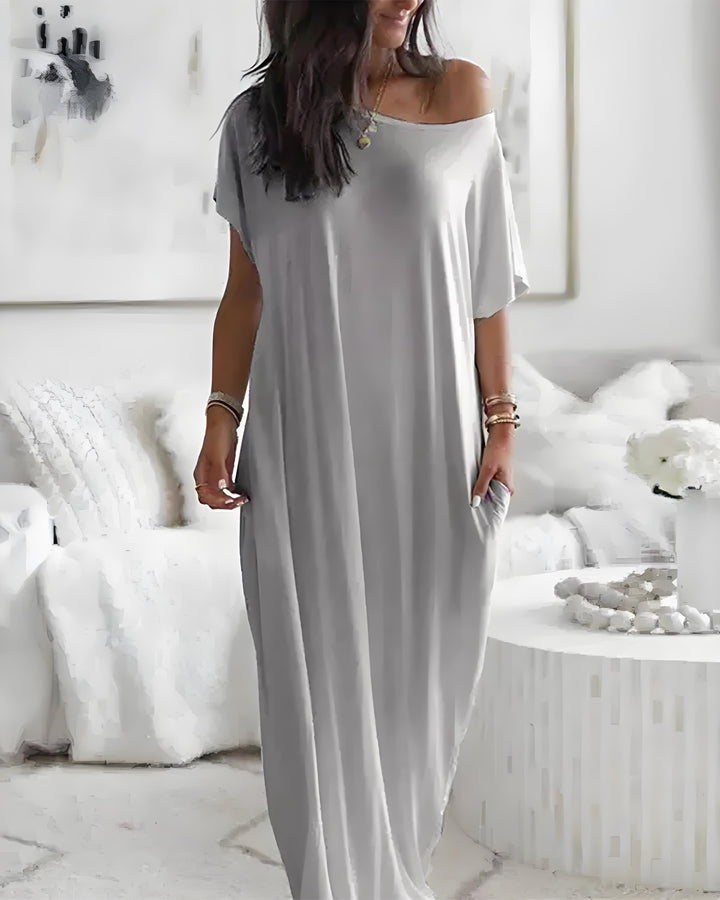 Aureline™ | Relaxed Off-Shoulder Dress