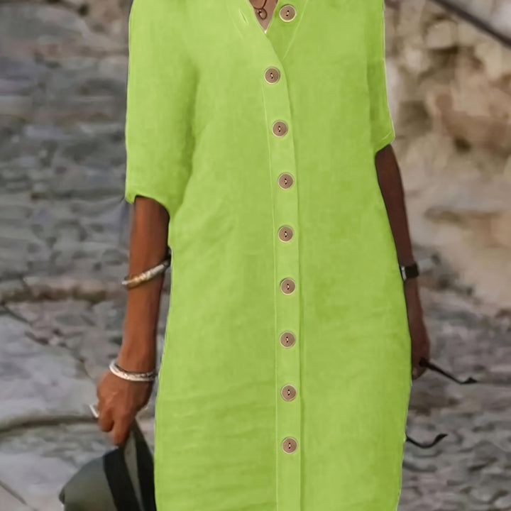 Sarah™ | Button-Down Shirt Dress