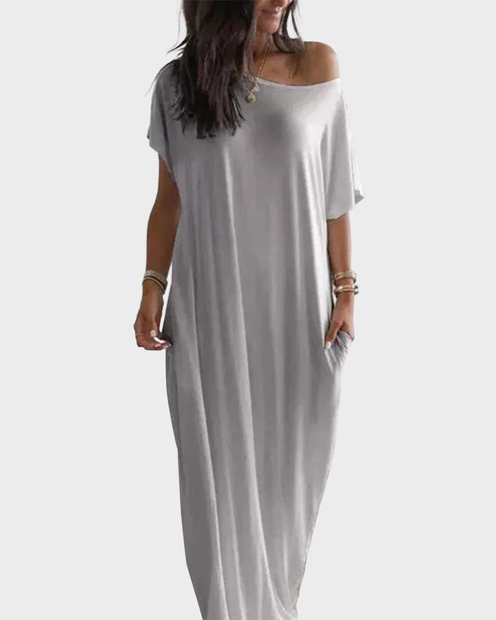 Aureline™ | Relaxed Off-Shoulder Dress