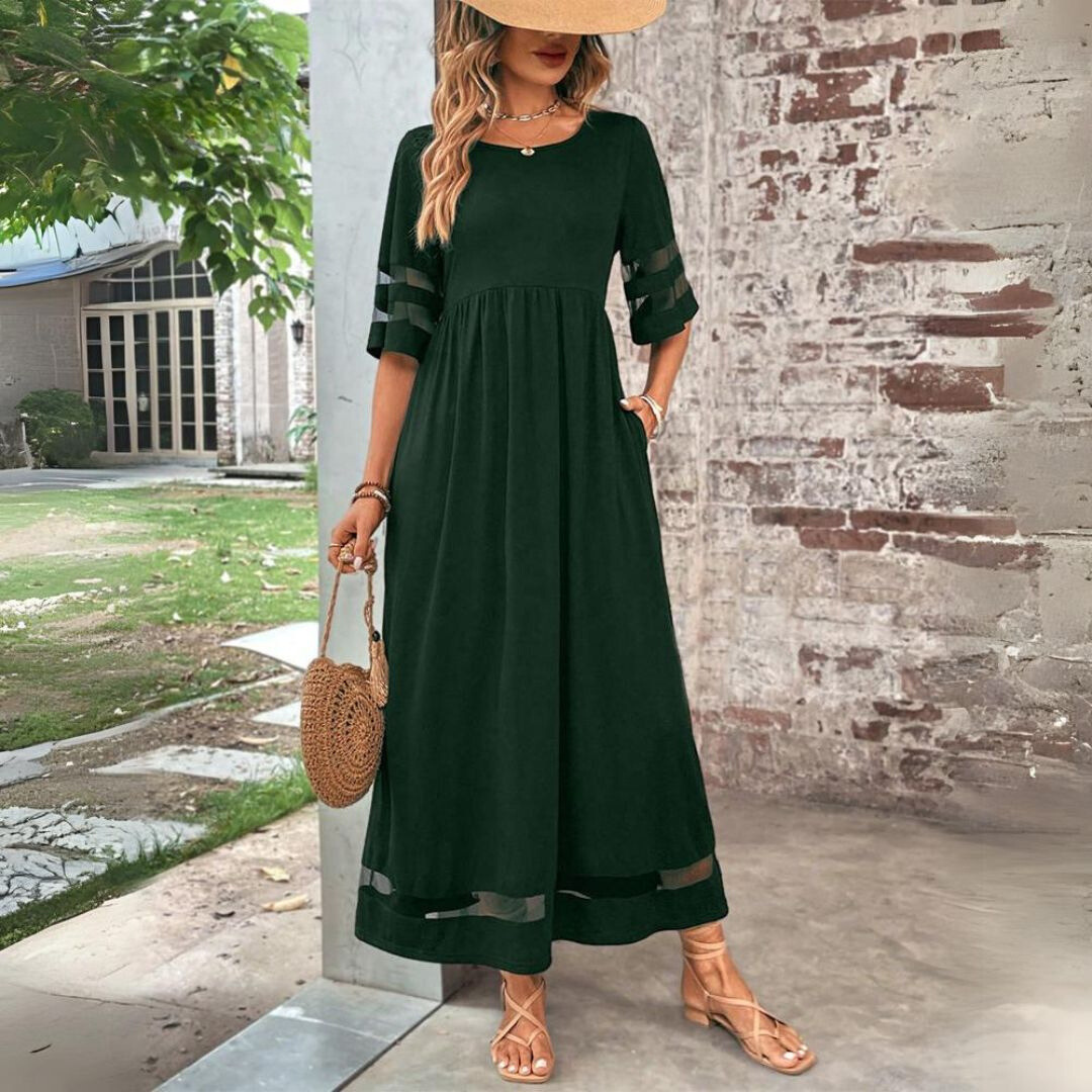 Aubrey™ – Flattering Tummy-Smoothing Midi Dress