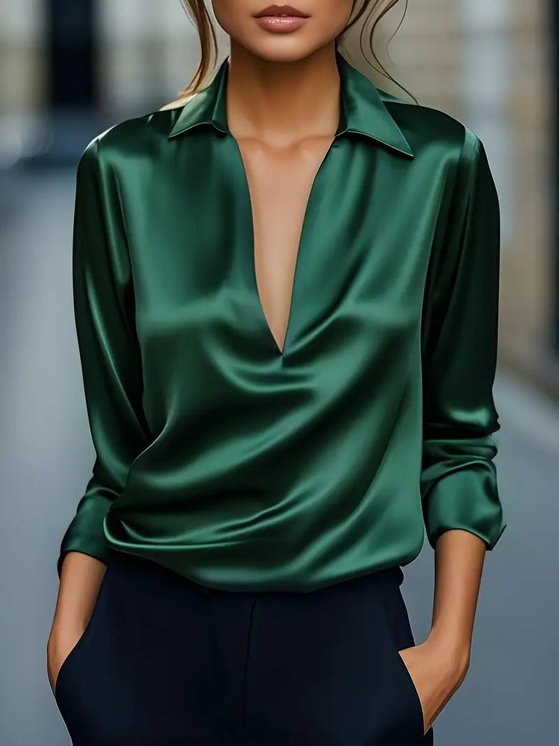 Eva™ | Premium V-Neck Blouse