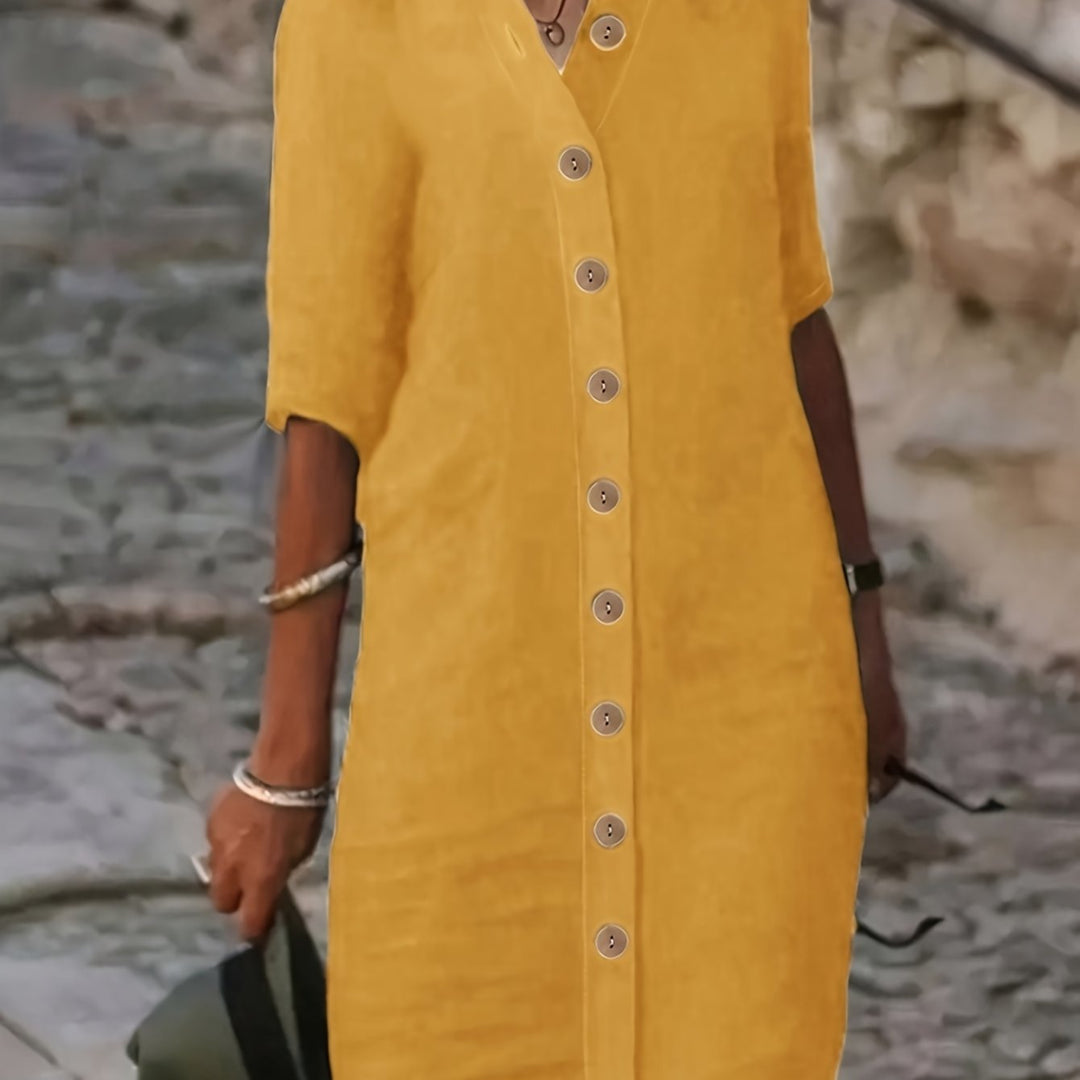 Sarah™ | Button-Down Shirt Dress