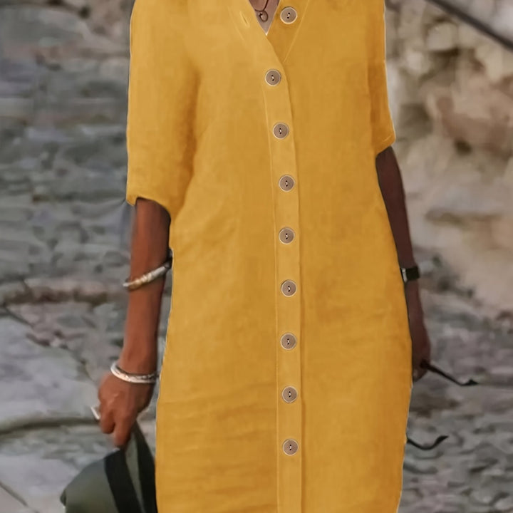 Sarah™ | Button-Down Shirt Dress