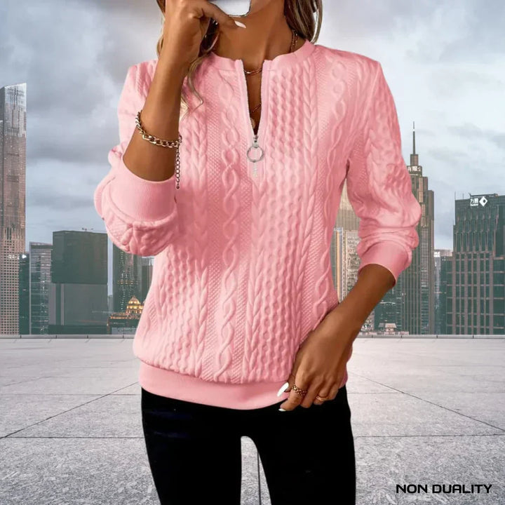 Non-Duality Zip-Up Sweater