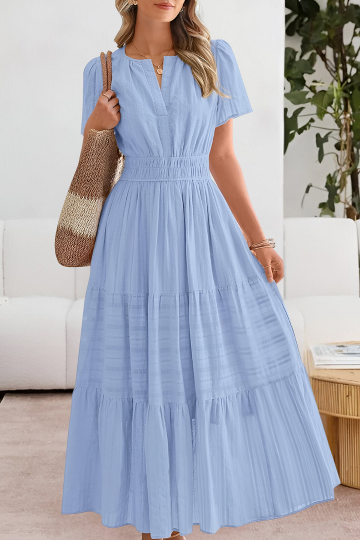 FREYA – SUNLIT CHARM TIERED MAXI DRESS