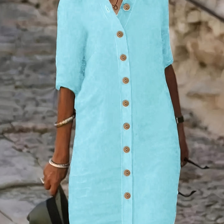 Sarah™ | Button-Down Shirt Dress