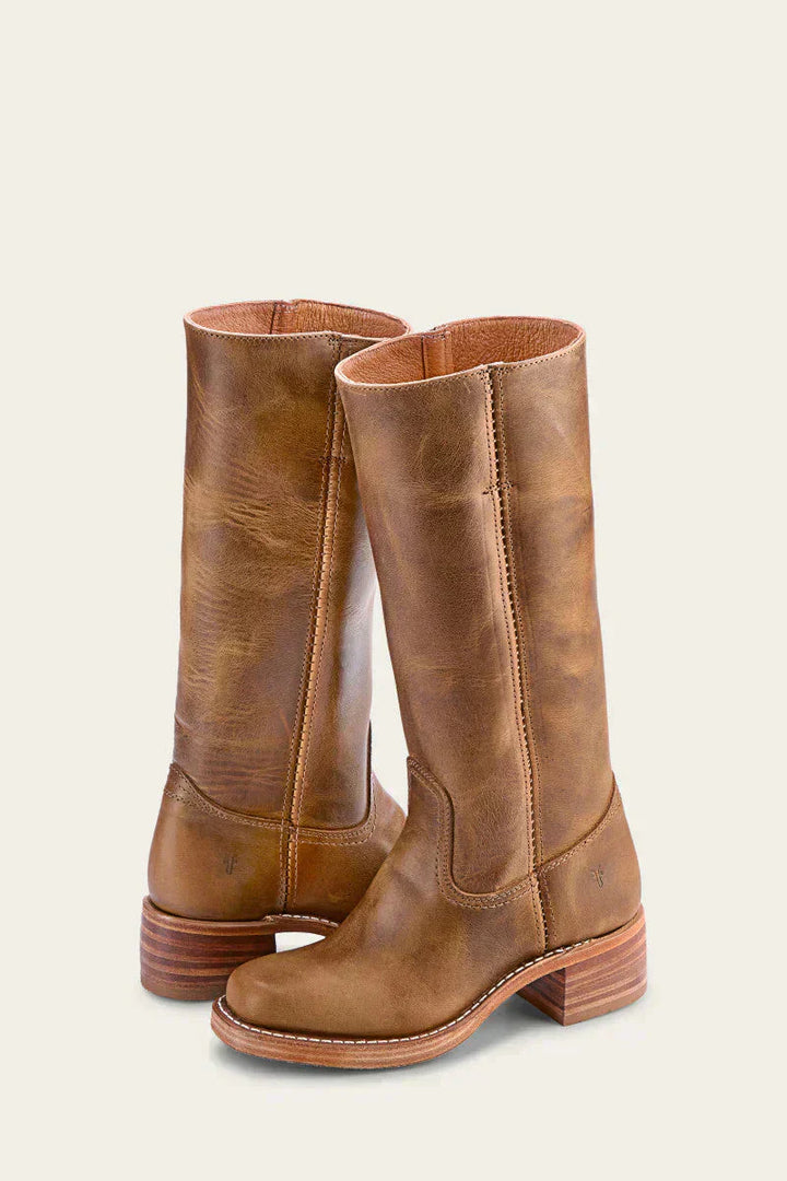 Knee-High Boots with Slim Fit and Structured Sole