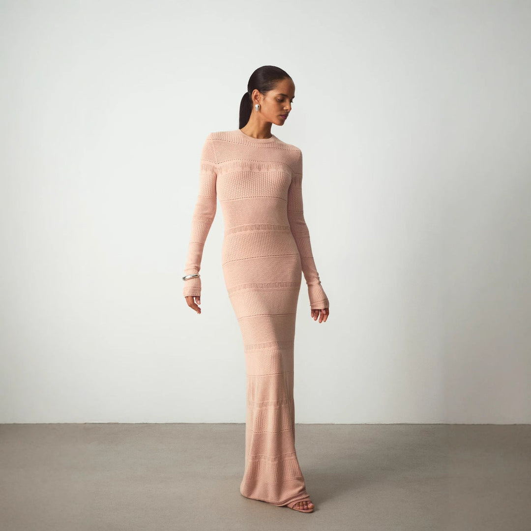 Women's Winter Maxi Dress with Long Sleeves