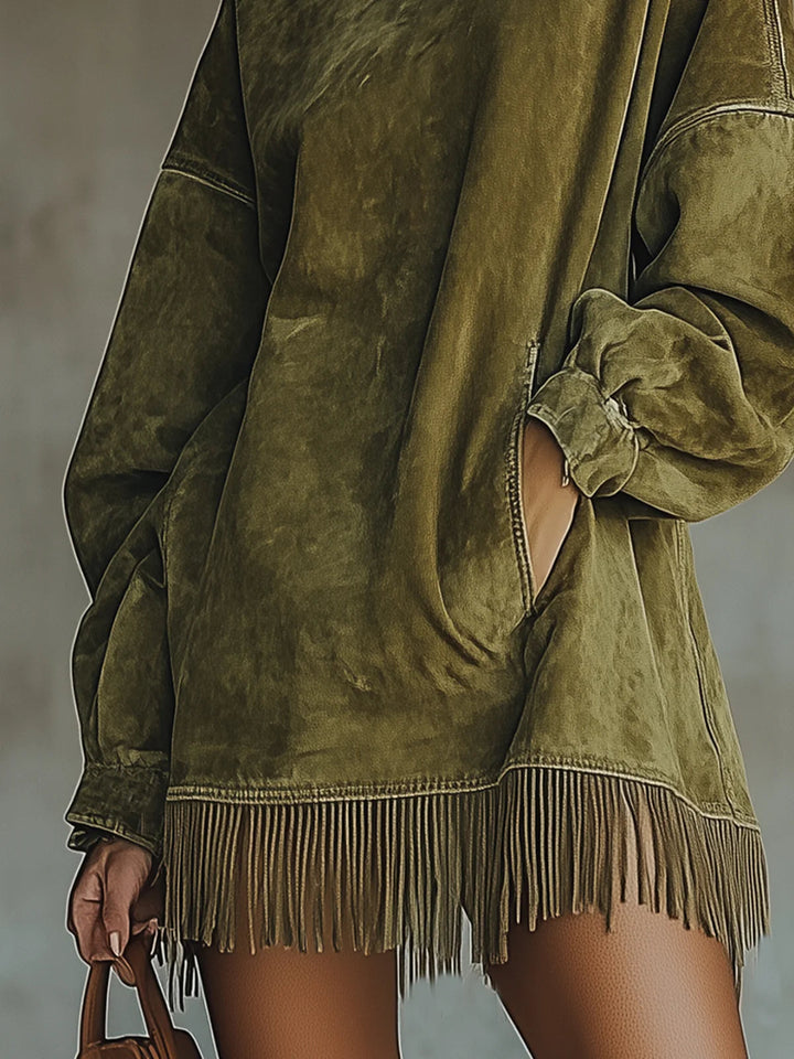 Darcie | Fringe Turtleneck Dress