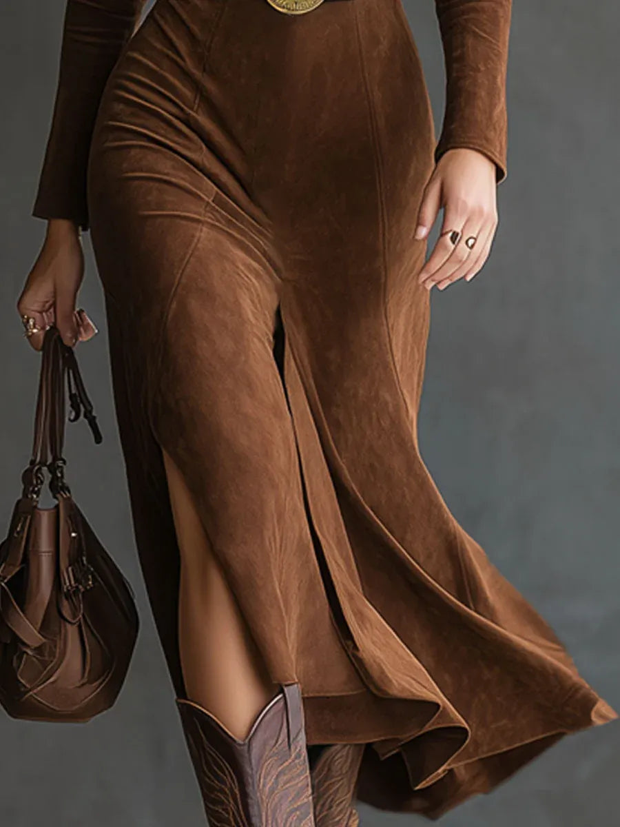 Eleanor | Faux Premium Midi Dress