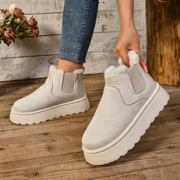 SnowLuxe™ | Women's Premium Fur Ankle Boots
