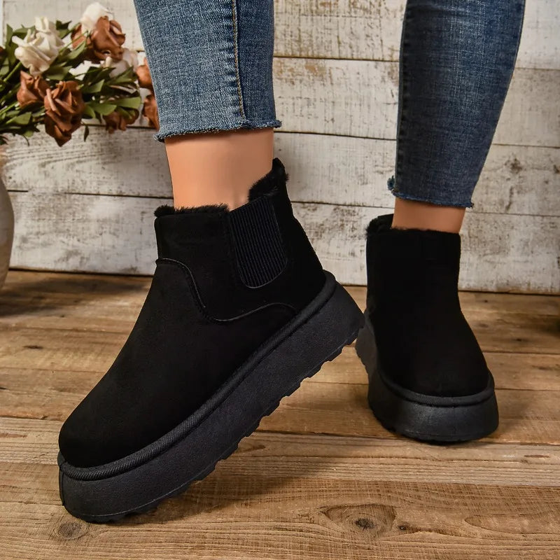 SnowLuxe™ | Women's Premium Fur Ankle Boots