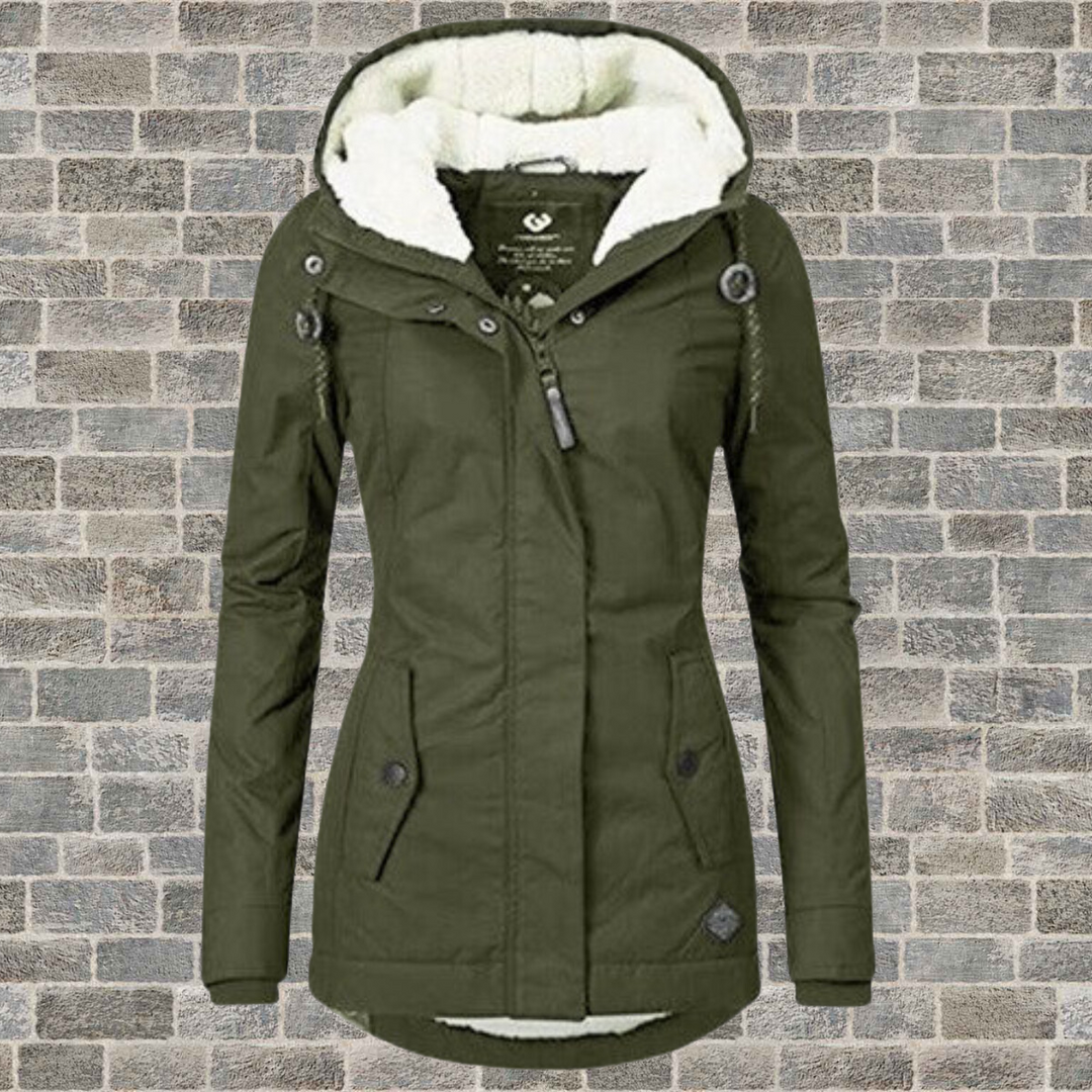 Jenna - Cozy Sherpa Hoodie Coat