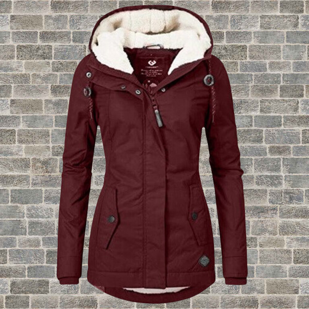 Jenna - Cozy Sherpa Hoodie Coat