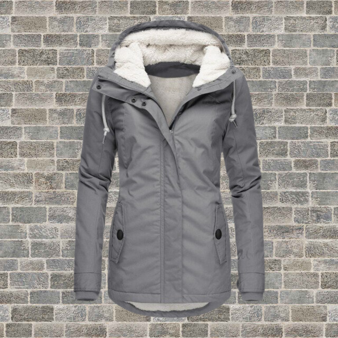 Jenna - Cozy Sherpa Hoodie Coat