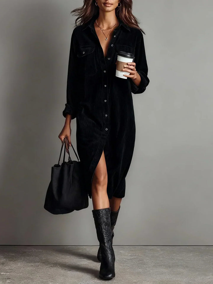 Aurovia - Chic Flared Hem Dress