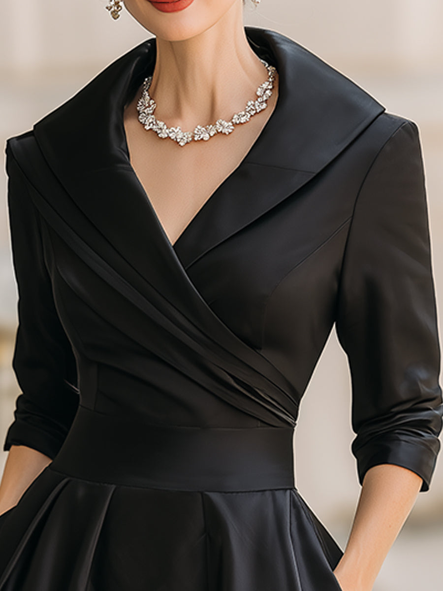 VERENA – ELEGANT BLACK VINTAGE SWING DRESS