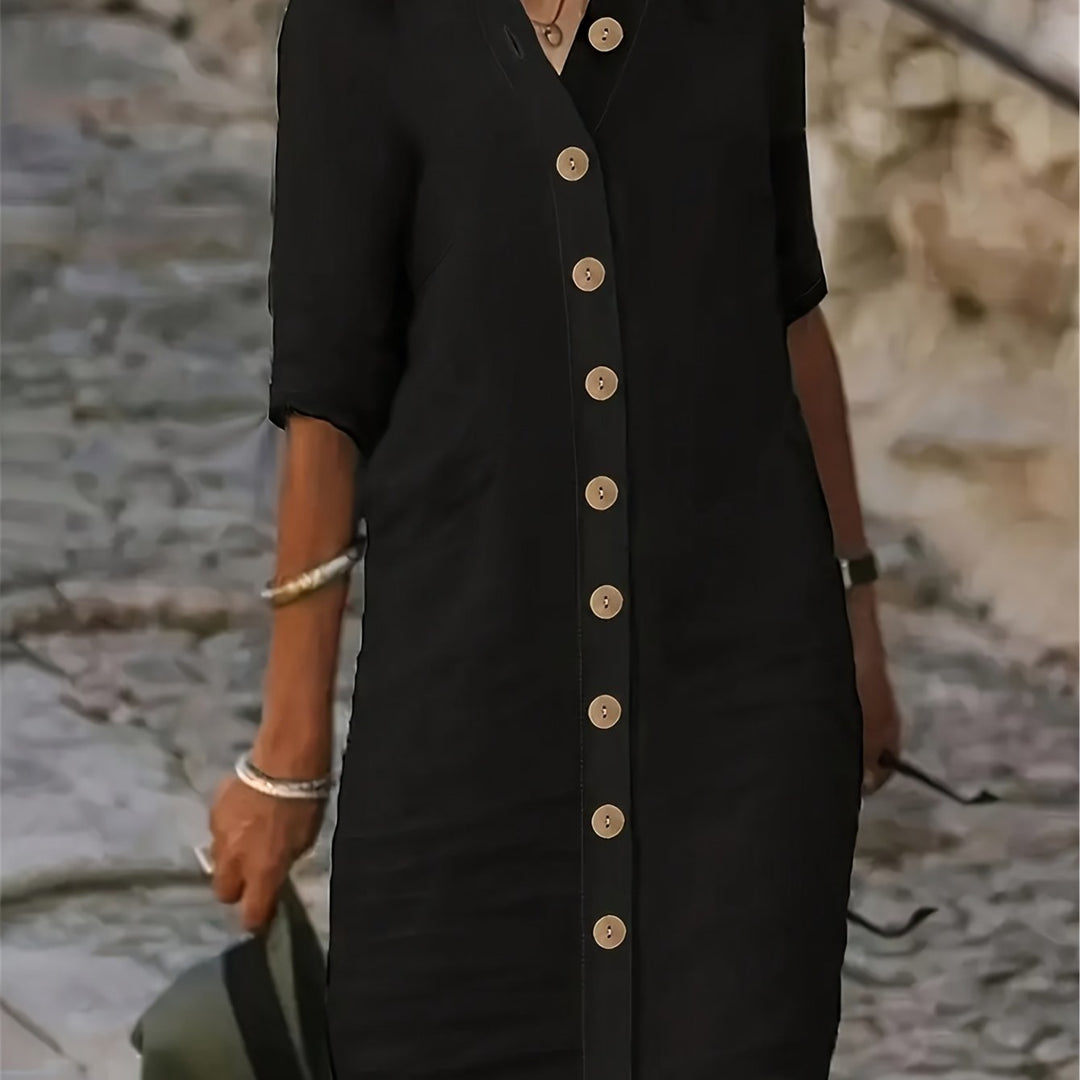 Sarah™ | Button-Down Shirt Dress
