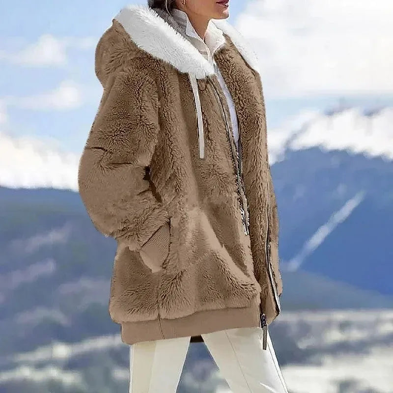 Alexa | Winter Jacket with Hood and Zipper