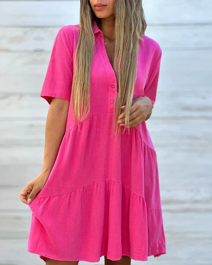 Elowen™ | Relaxed Collared Short Dress