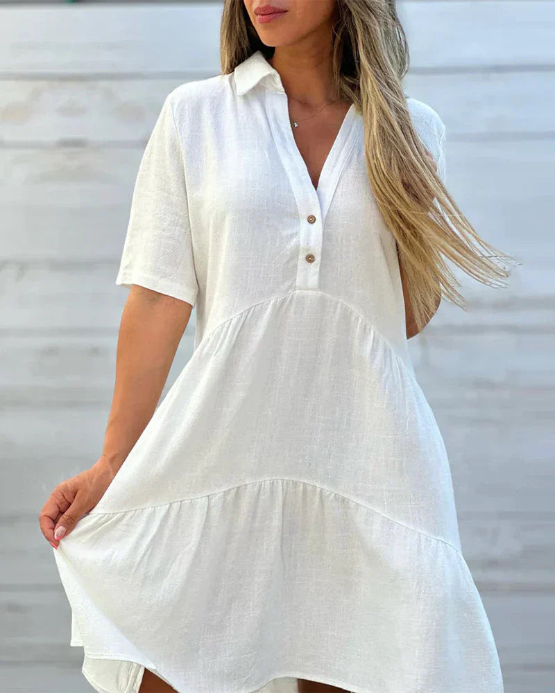 Elowen™ | Relaxed Collared Short Dress
