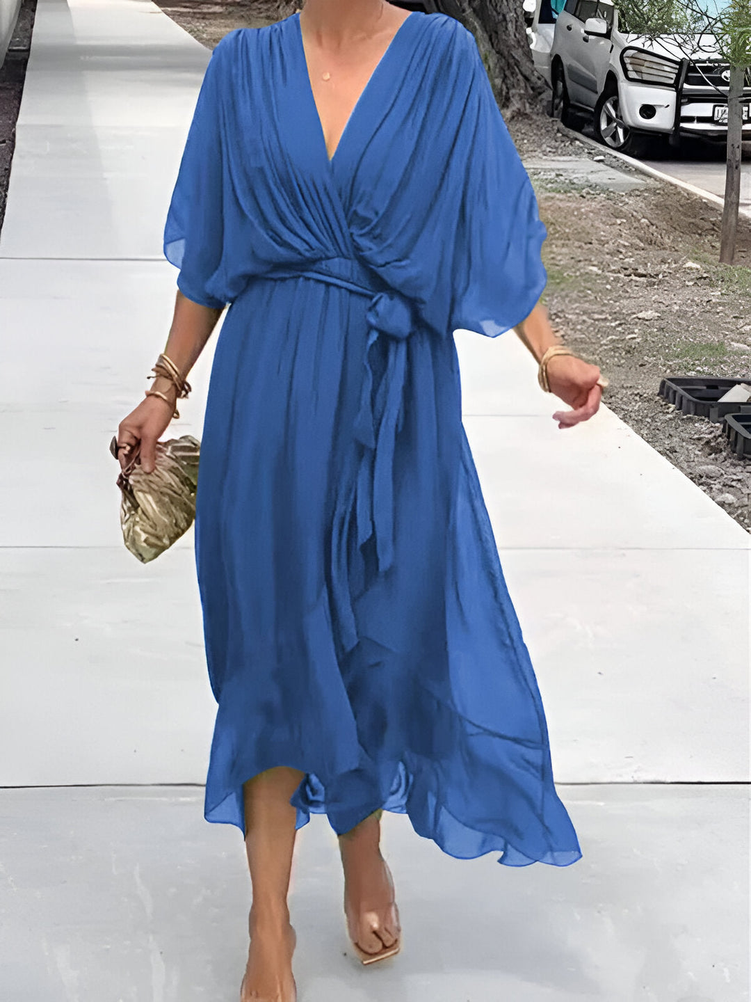 Claire™ | Tie-Waist Midi Dress