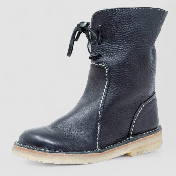GUINEVERE – COZY LACE-UP BOOTS