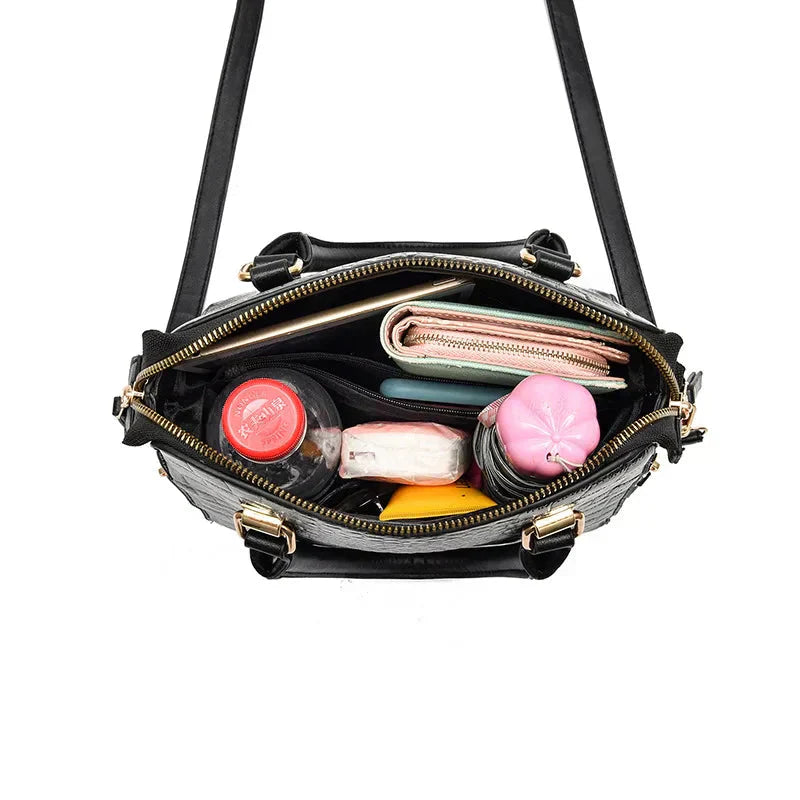 Belen | Luxury Crocodile-Embossed Leather Bag