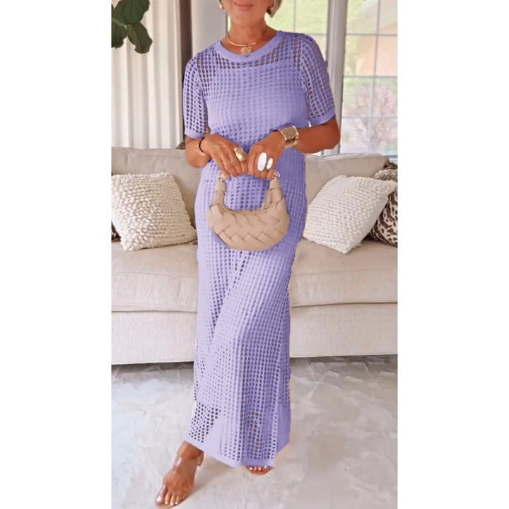 Liora™ | Sheer Knit Maxi Dress
